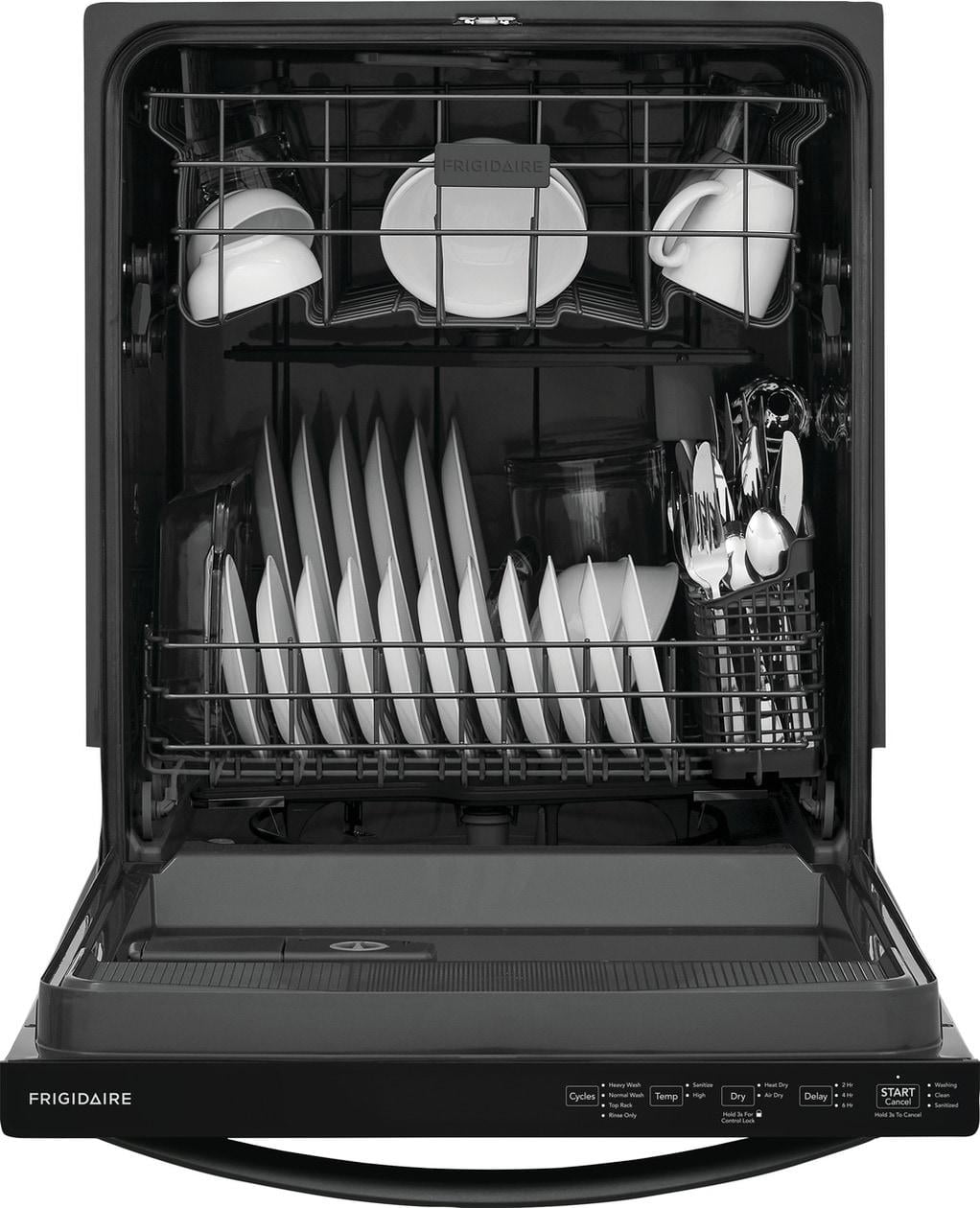 Frigidaire FDPH4316AD 24 Built-In Top Control Dishwasher, Top Control, Black Stainless Steel