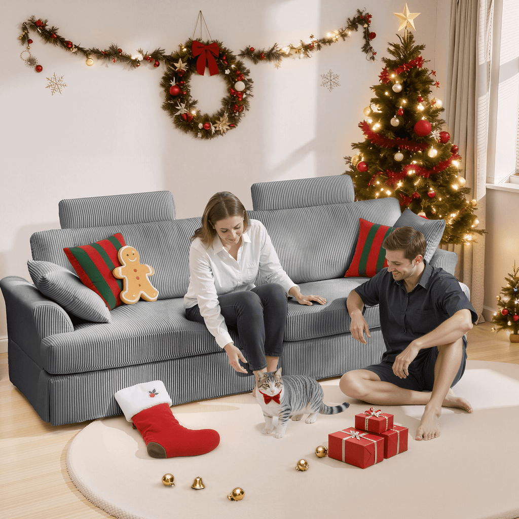 87 Sofa, Comfy Cloud Couch, Upholstered Couch for Living Room, Green