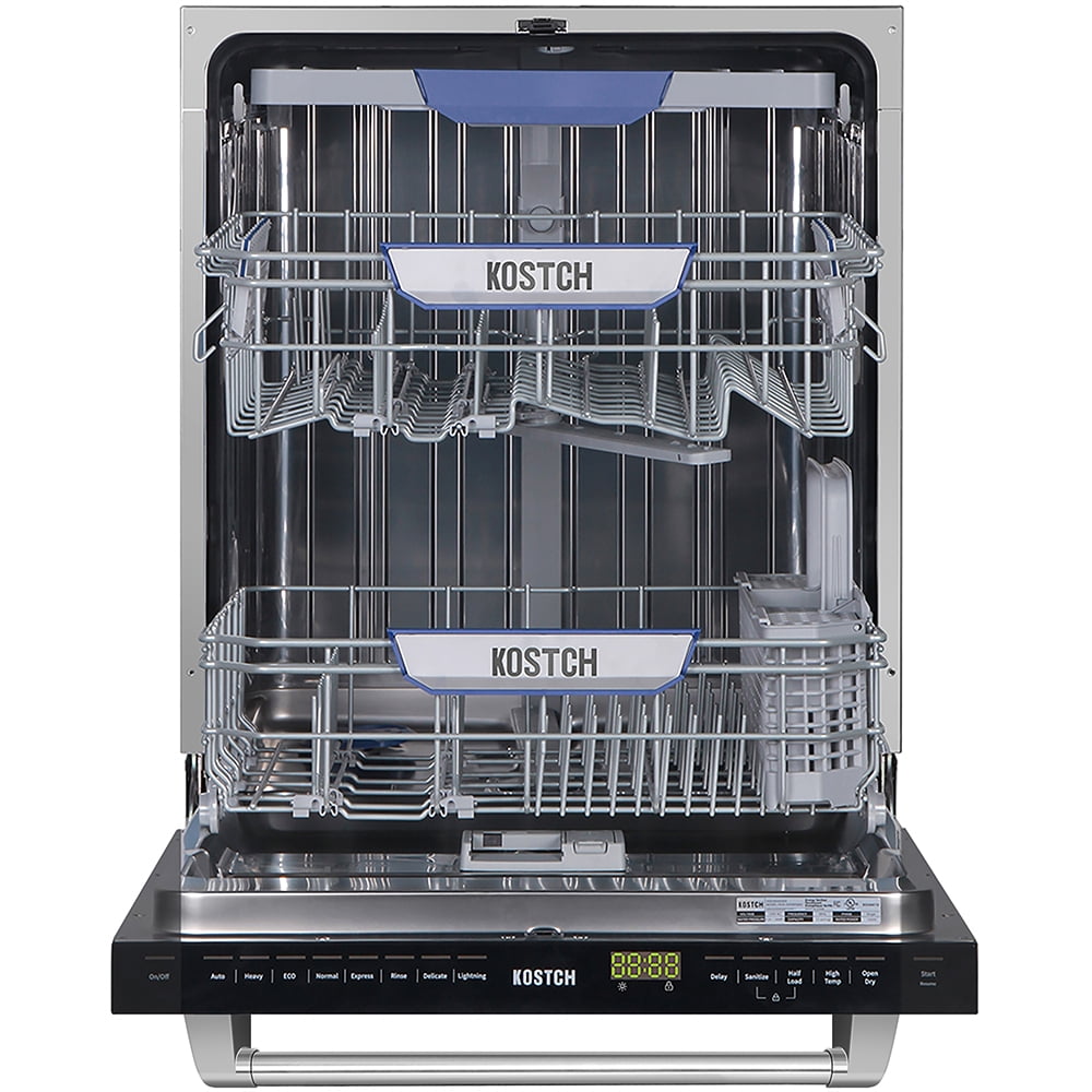 KOSTCH 24in Built-in Dishwasher with 8 wash programs & 4 Dry Options, Large Capacity 15 Place Settings,Stainless Steel Handle, 45-dBA Ultra-Quiet, ENERGY STAR Certified