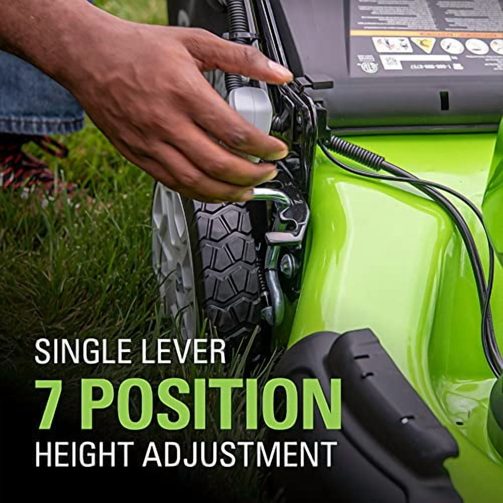 Greenworks 40V 21 Brushless Self-Propelled Lawn Mower, 2 x 4Ah USB (Power Bank) Batteries and Charger Included MO40L4413