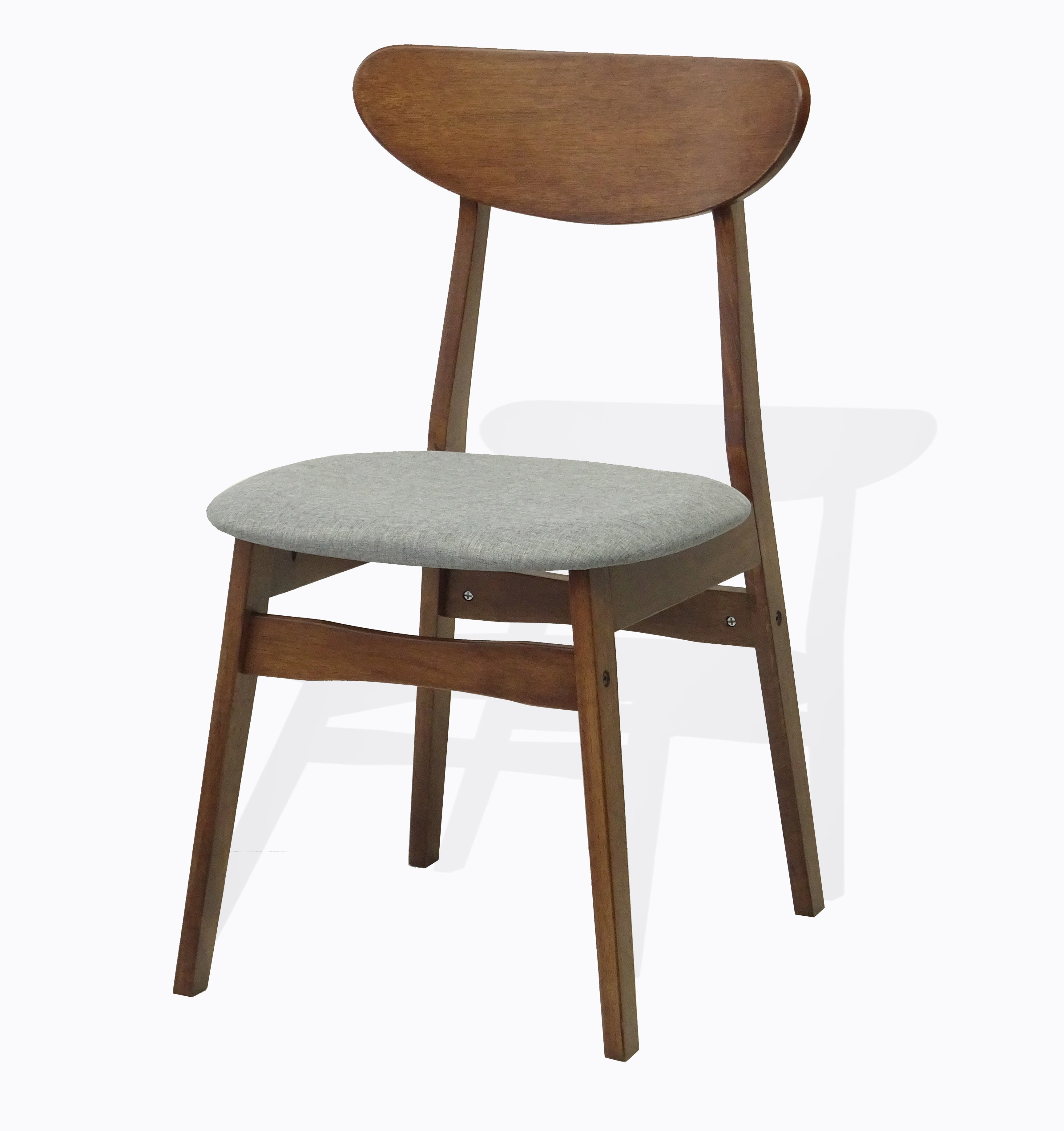 Dining Room Set of 4 Yumiko Chairs and Extendable Round Dining Table Kitchen Modern Solid Wood Medium Brown