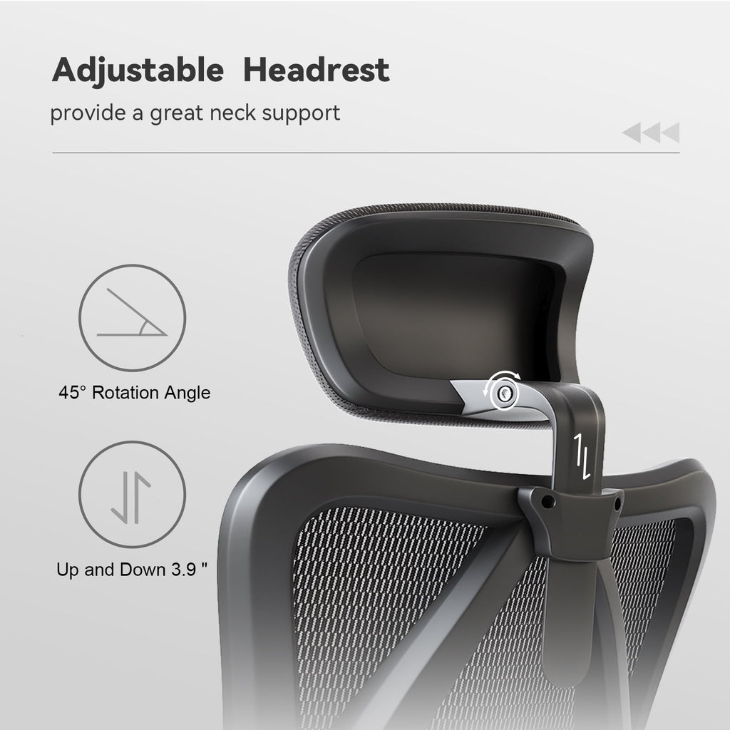 Sihoo M18 Mesh Ergonomic Office Chair with Adjustable Lumbar Support, High Back, Black