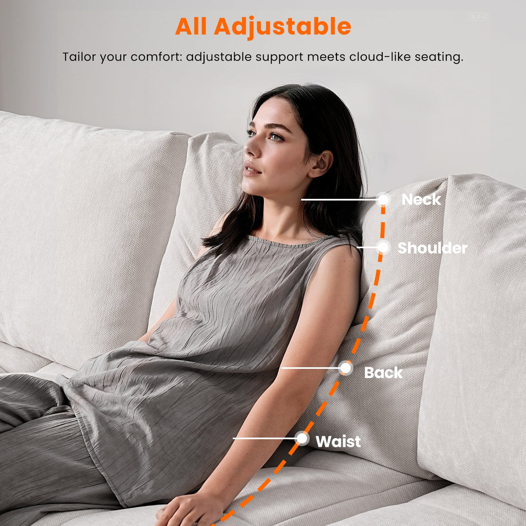 71 High Backrest Sofa for Small Spaces, Compressed Corduroy Couch with Deep Seating for Living Room, Bedroom, Dark Grey