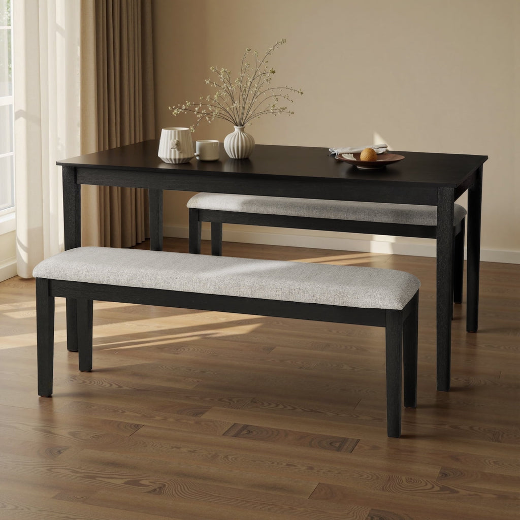 Kithkasa 47 Dining Table for 6 People,Wooden Farmhouse Kitchen Table for Kitchen, Living Room,Dining Room,Natural