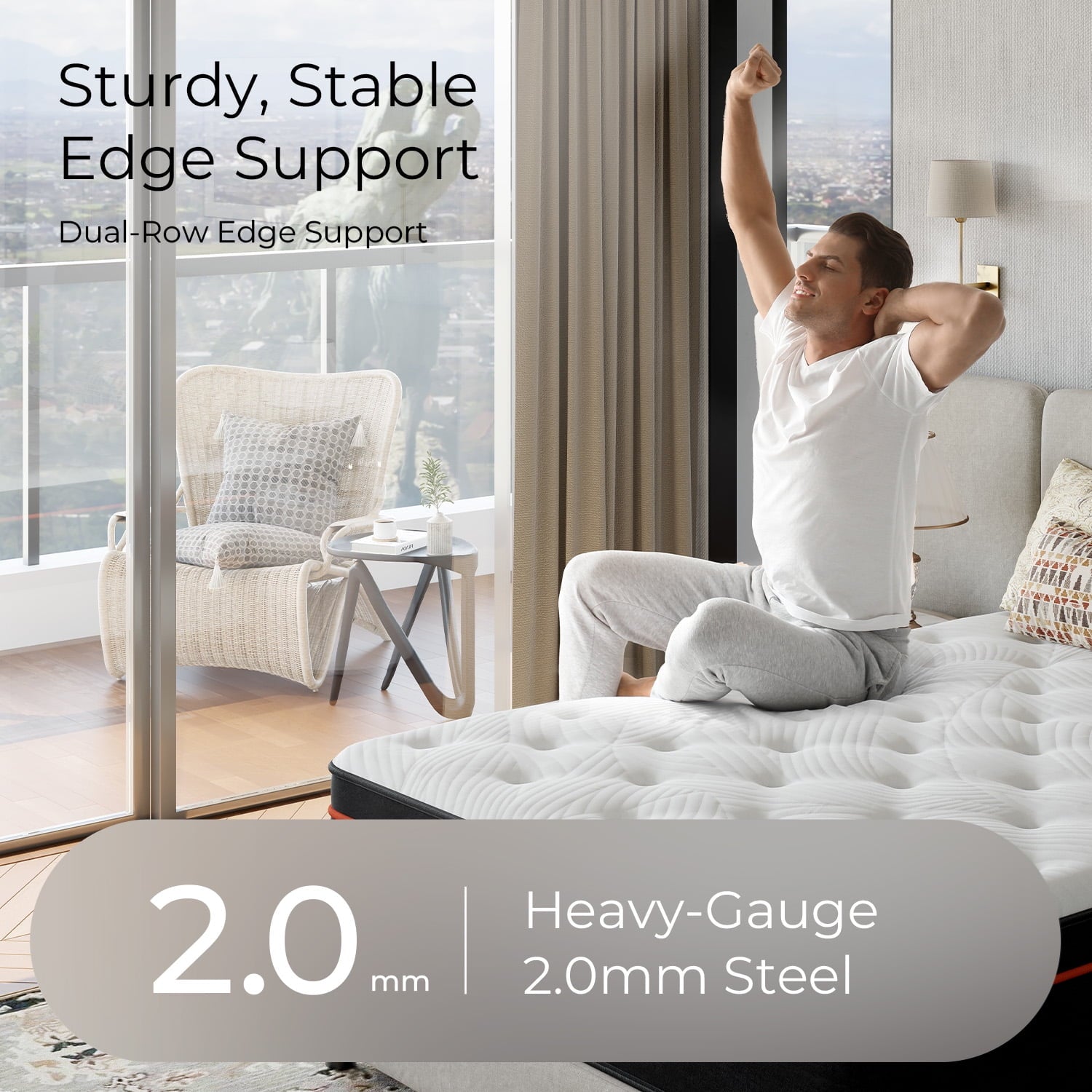 Sweetnight Twilighty 14 Cooling Gel Memory Foam Medium Firm Supportive Hybrid Mattress, Motion Isolation & CertiPUR-US Certified, Adult, Queen Size
