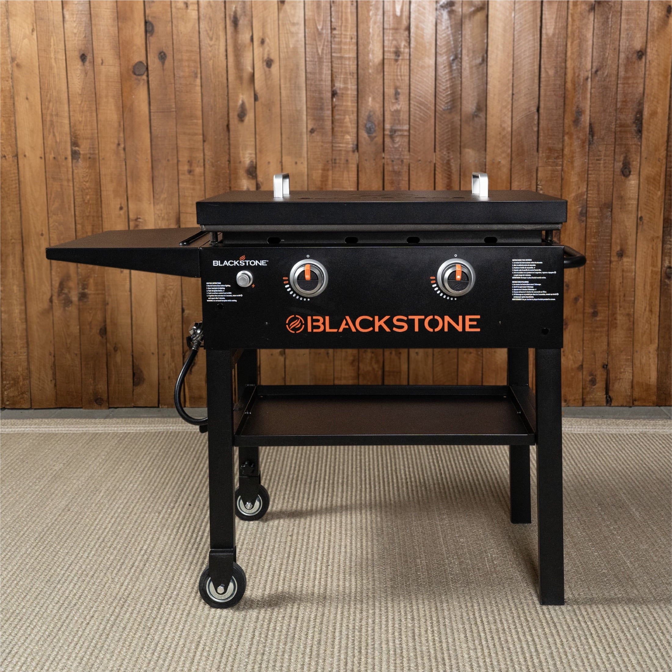 Blackstone Original Outdoor Griddle, 2-Burner 28 Flat Top Grill with Hard Cover, Black