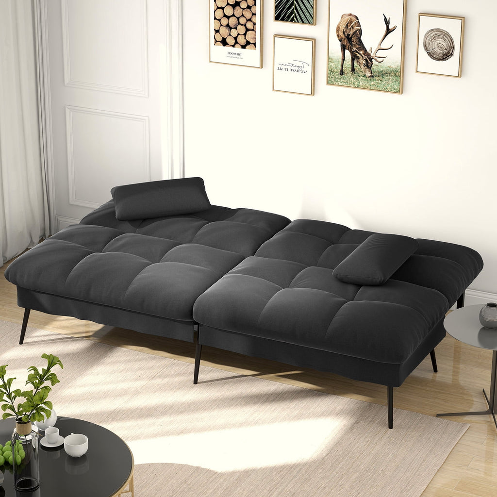 COMHOMA Cloud Comfort Convertible Futon Sofa Bed, Gray