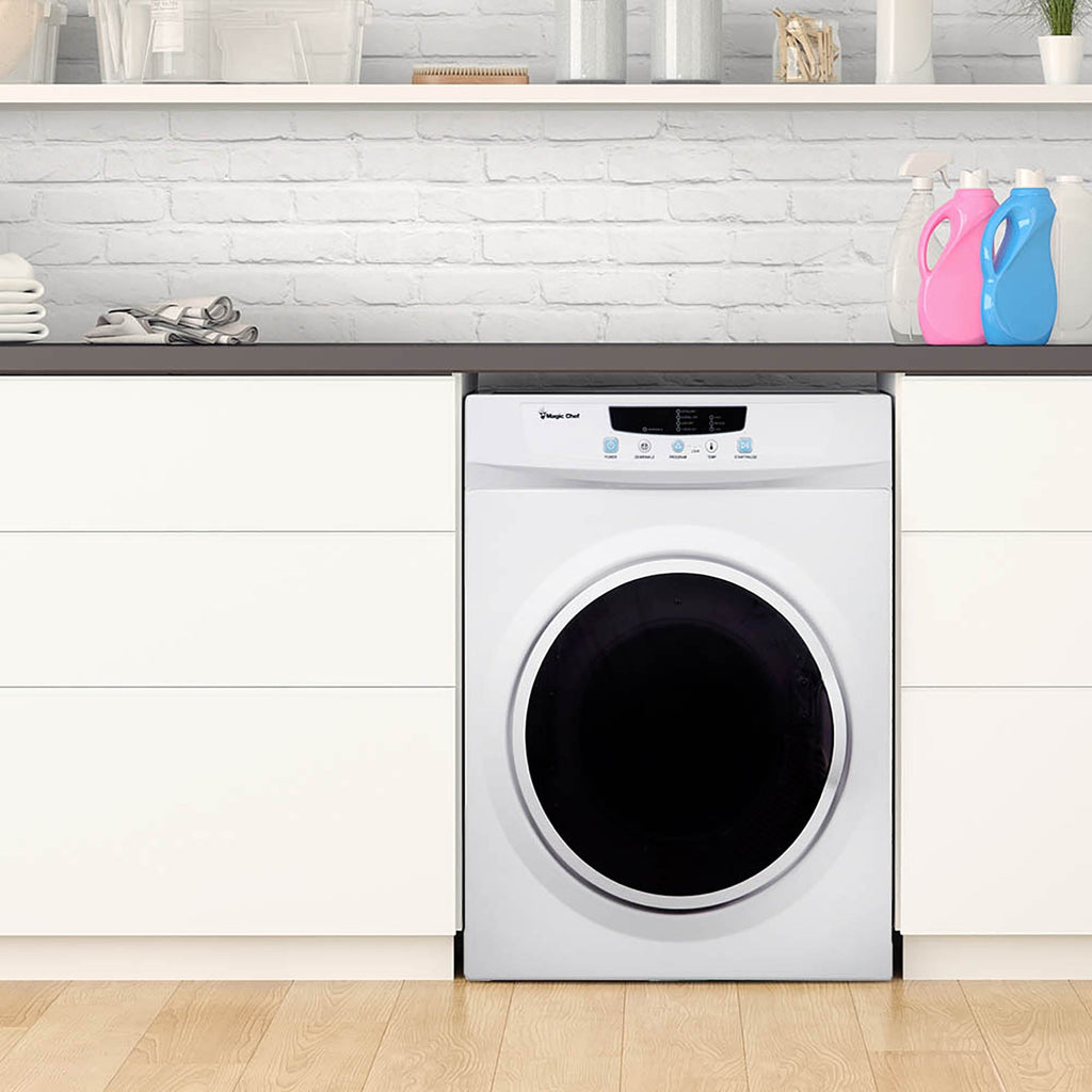 Magic Chef Compact 3.5 cu. ft. Electric Dryer in White in White