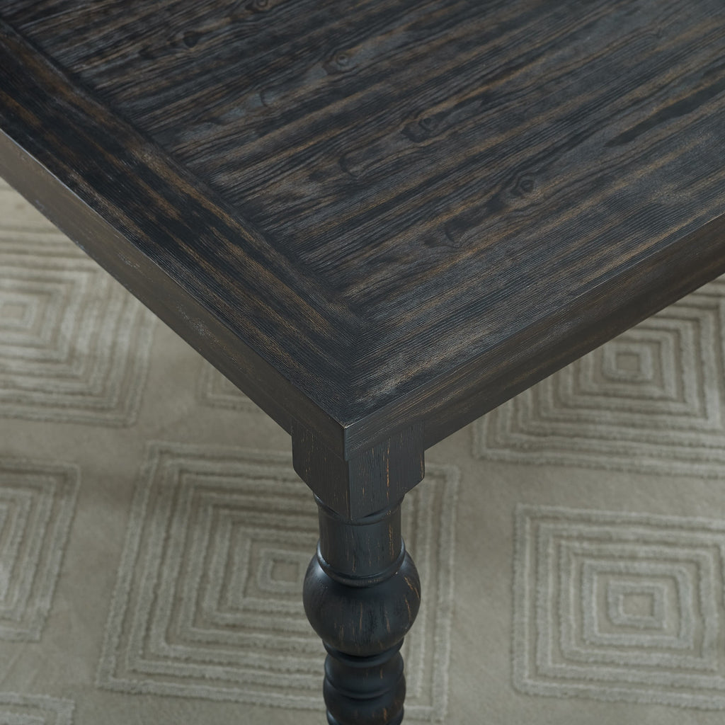 Roundhill Furniture Leviton Urban Style 30'' Height Dining Table, Black