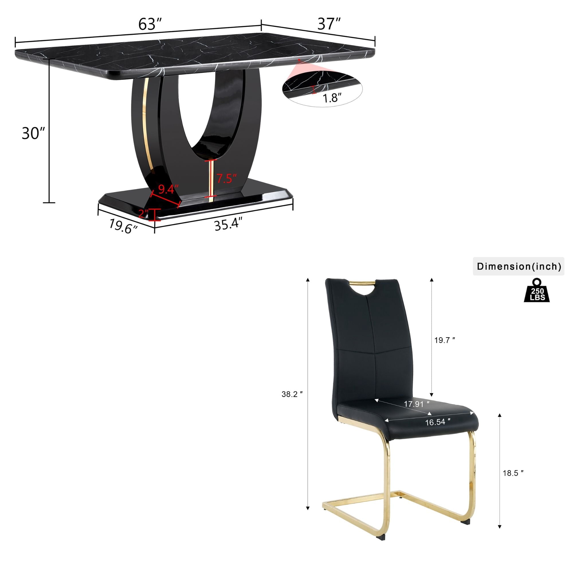 63 Modern White Rectangle Faux Marble Dining Table Room Sets for 4,Dining Table with 4 Velvet Dining Chairs,White Table and 4 Gray Chairs with Silver Leg