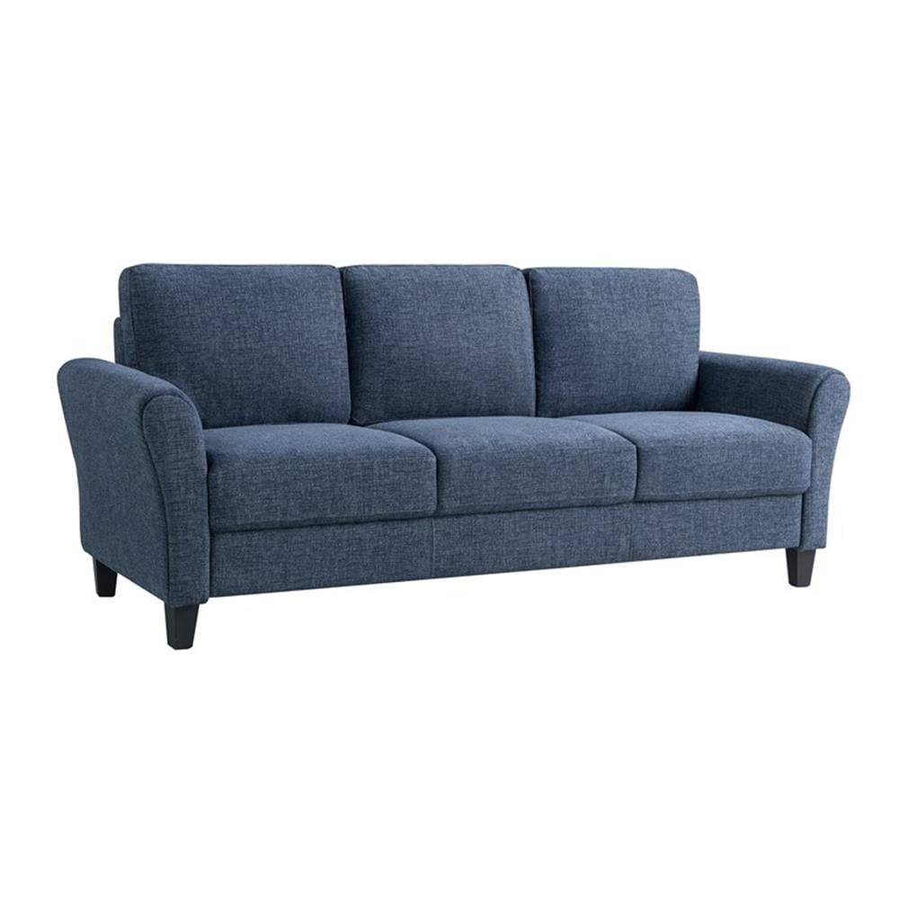 Lifestyle Solutions Alexa Sofa with Rolled Arms, Gray Fabric