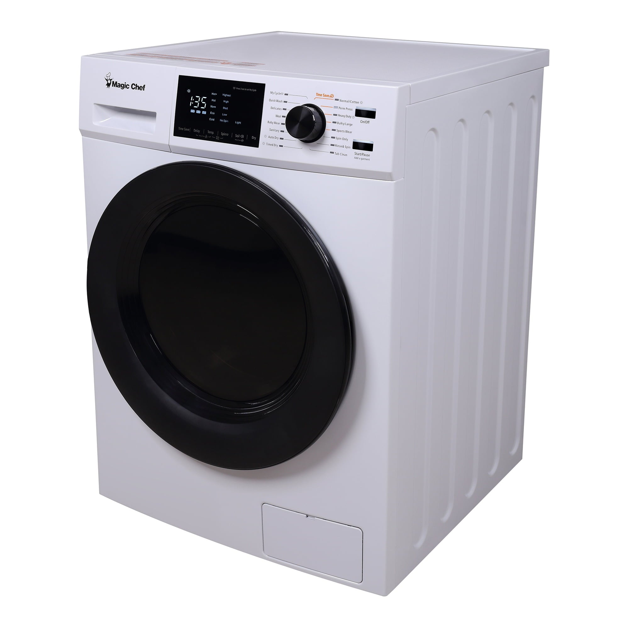 Magic Chef 2.7 cu ft Washer Dryer Combo, White