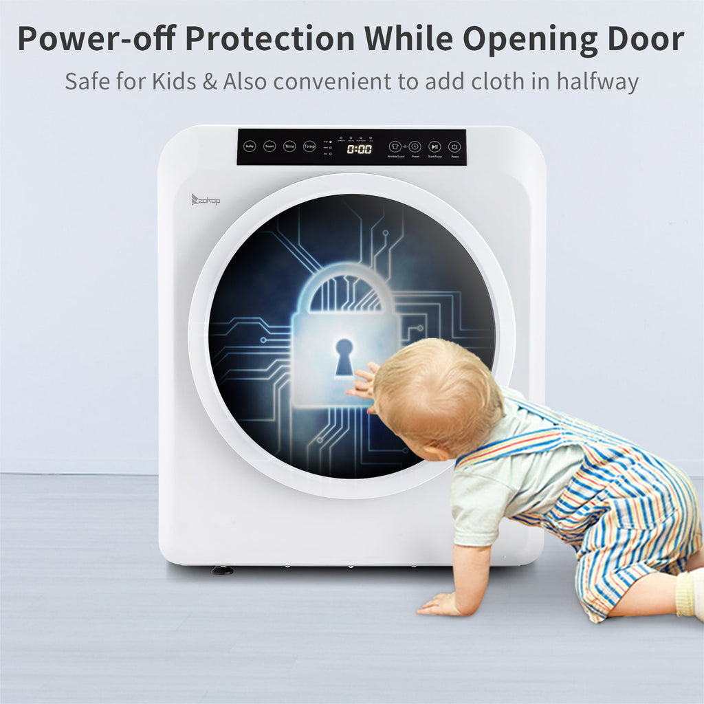 Ktaxon 3.5 cu. ft. Compact Electric Dryer, White