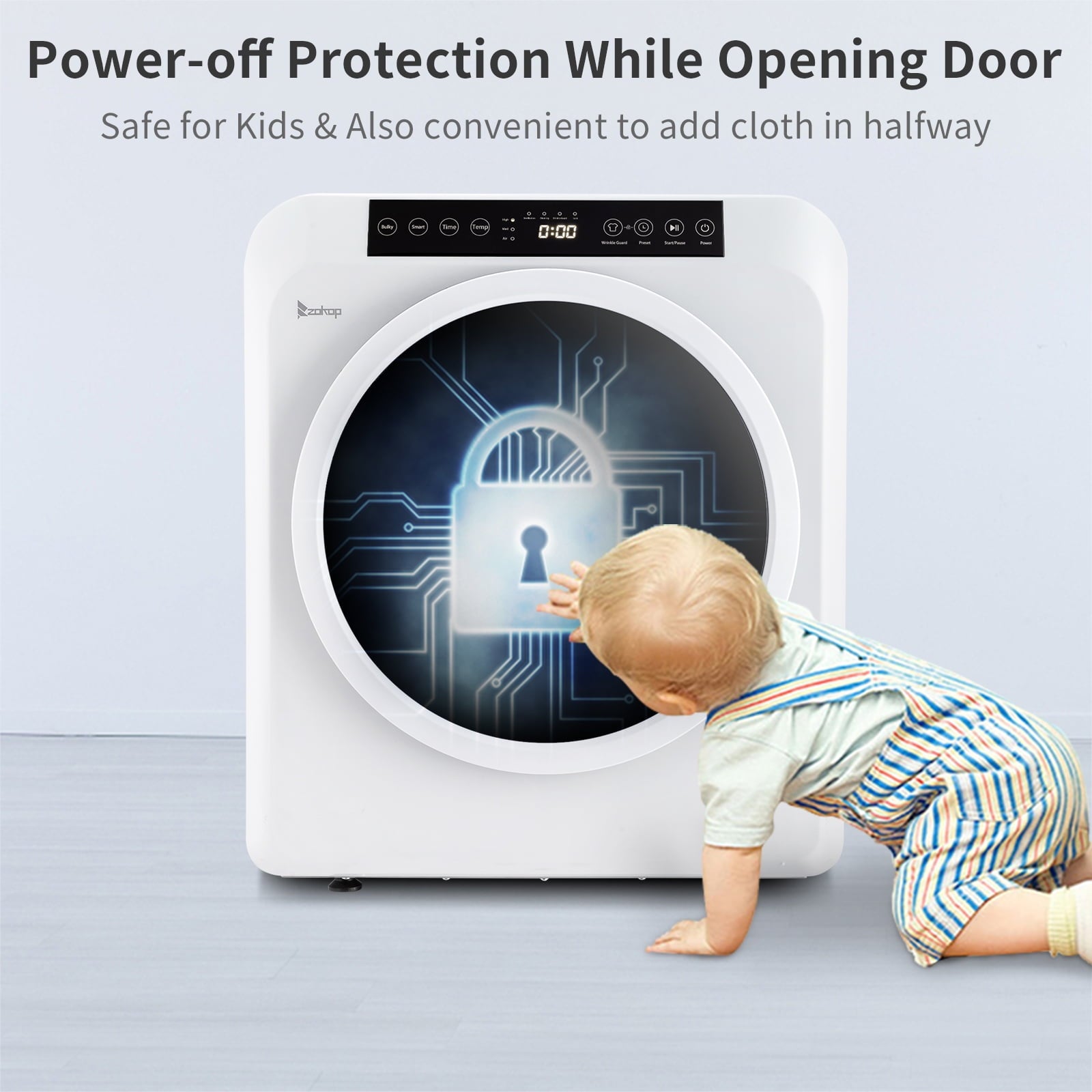 Ktaxon 3.5 cu. ft. Compact Electric Dryer, White