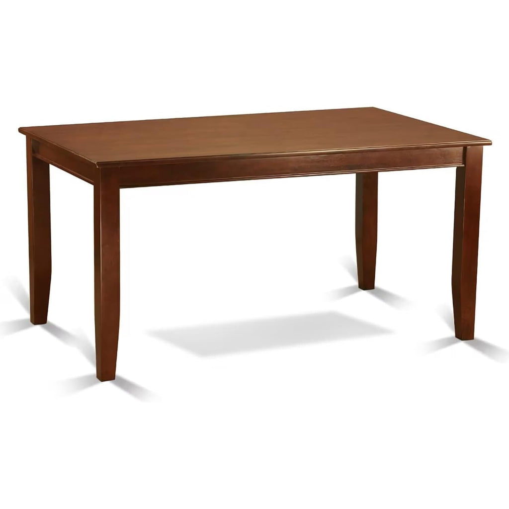 HomeStock 7 Piece Modern Dining Table Set Consist of a Rectangle Wooden Table and 6 Kitchen Dining Chairs, 36x60 Inch, Mahogany