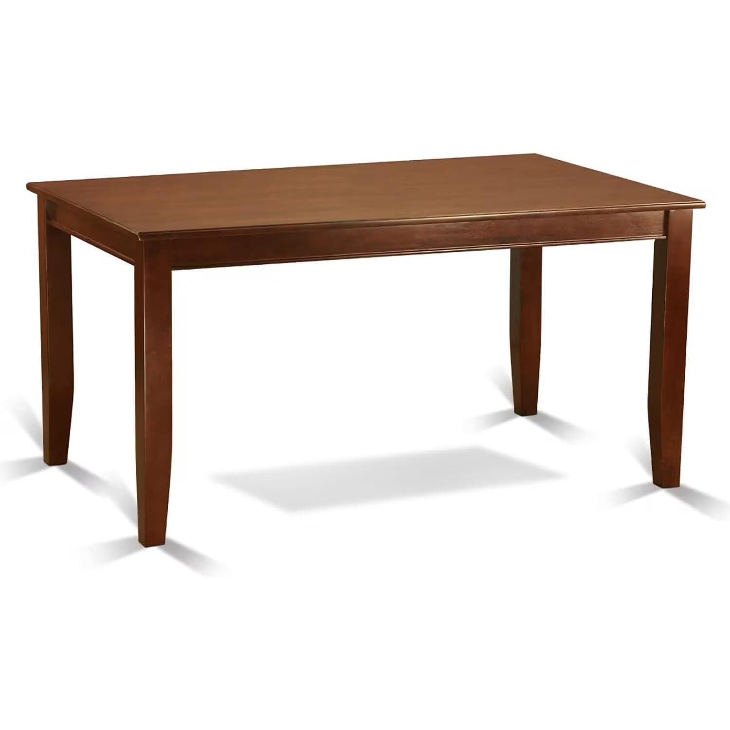 HomeStock 7 Piece Modern Dining Table Set Consist of a Rectangle Wooden Table and 6 Kitchen Dining Chairs, 36x60 Inch, Mahogany