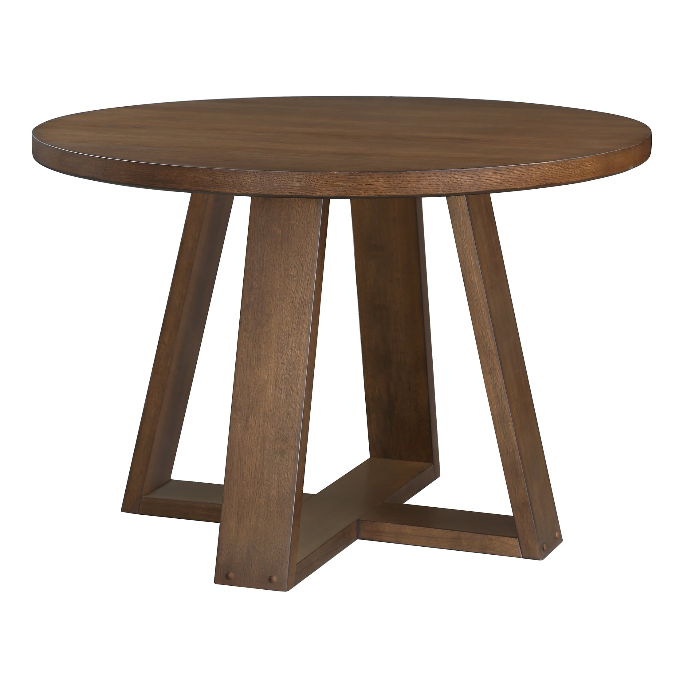 Better Homes & Gardens Ezra 45in Round Wood Dining Table, Walnut Finish