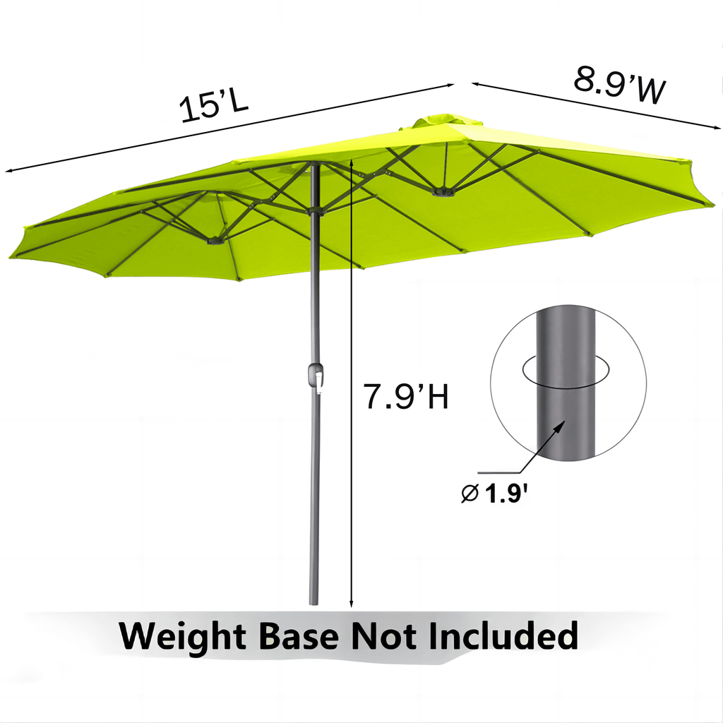 AECOJOY 10x10ft Outdoor Cantilever Patio Umbrella with Base, 360° Tilt & Rotate, Beige