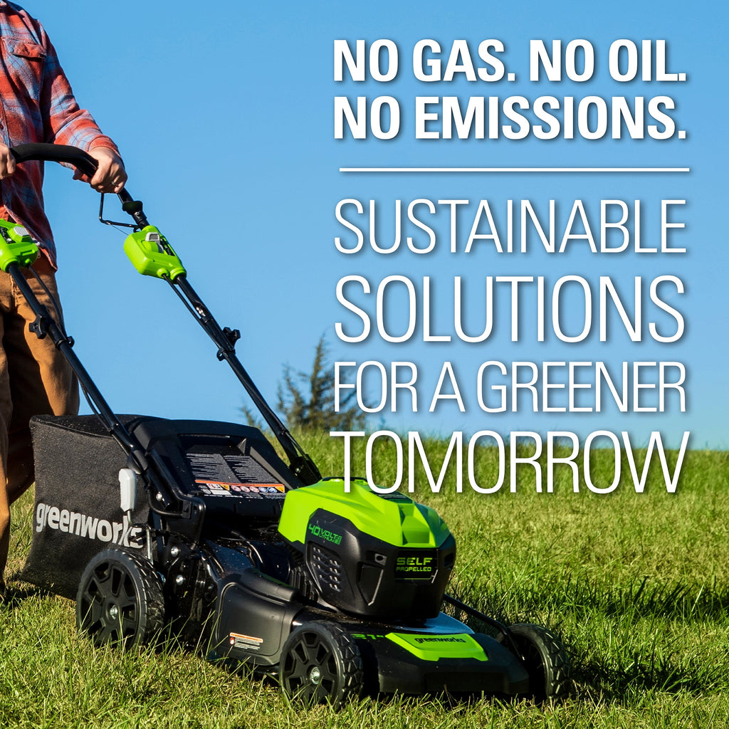 Greenworks 40V 21 Brushless Self Propelled Lawn Mower with 5.0 Ah Battery and Charger 2516402