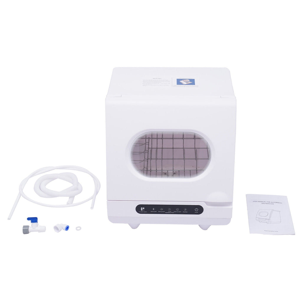 Mkyiongou Compact Countertop Dishwasher with Full Panel Control, 50 dB