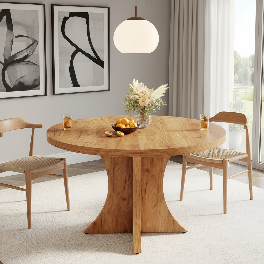 Modern Faux Marble Dining Table, 63 Rectangular 4-6 Seater Wood Table with Sturdy Base, Kitchen Living Room Dinner Table