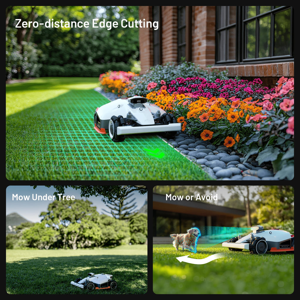 Mammotion LUBA 2 AWD 3000HX Robotic Lawn Mower - Climbs 80% Slopes,With 4G,Wire-Free Reception 0.75, Max 0.9 Acre Coverage, 2.2-4.0 Adjustable Cutting Height