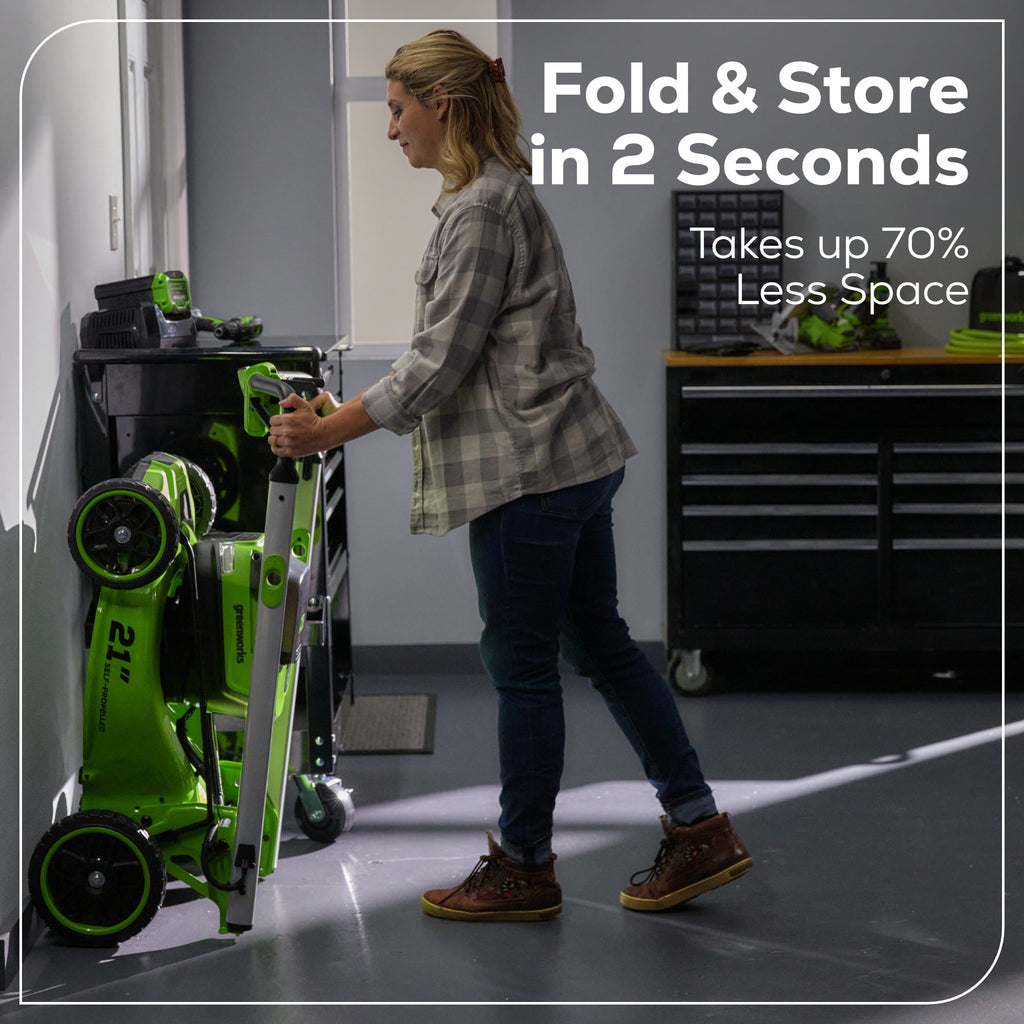 Greenworks 60V 21” Self-Propelled Lawn Mower with (2) 5.0 Ah Batteries & Rapid Charger 2546202