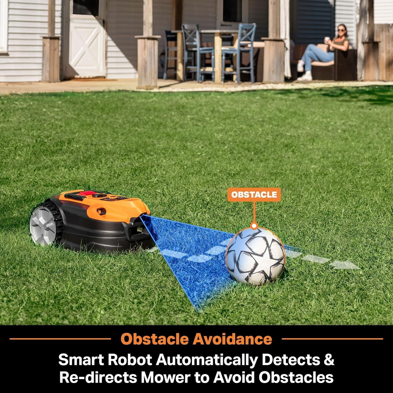 LawnMaster Automatic Obstacle Avoidance Robotic Lawn Mower