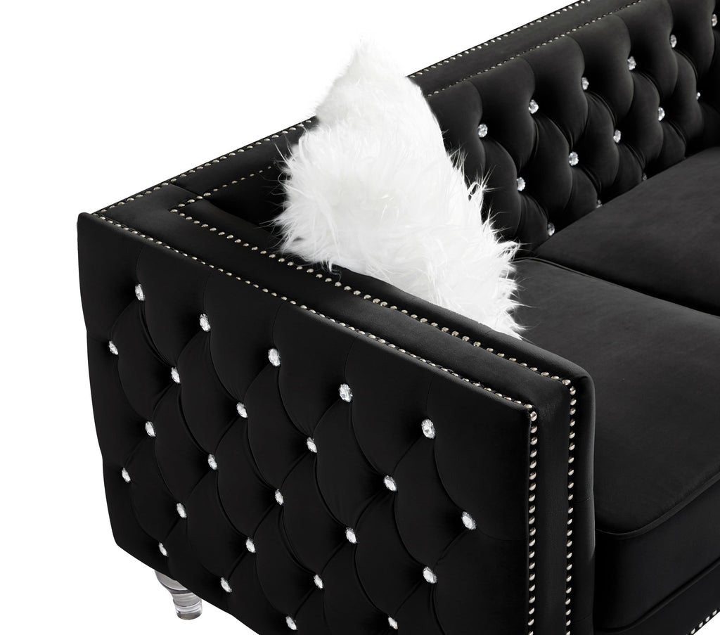 Gewnee 86.6 Modern Sofa Couch,Teddy Velvet 3 Seaters Comfy Couch with Deep Seat for Living Room,2 Pillows,Beige