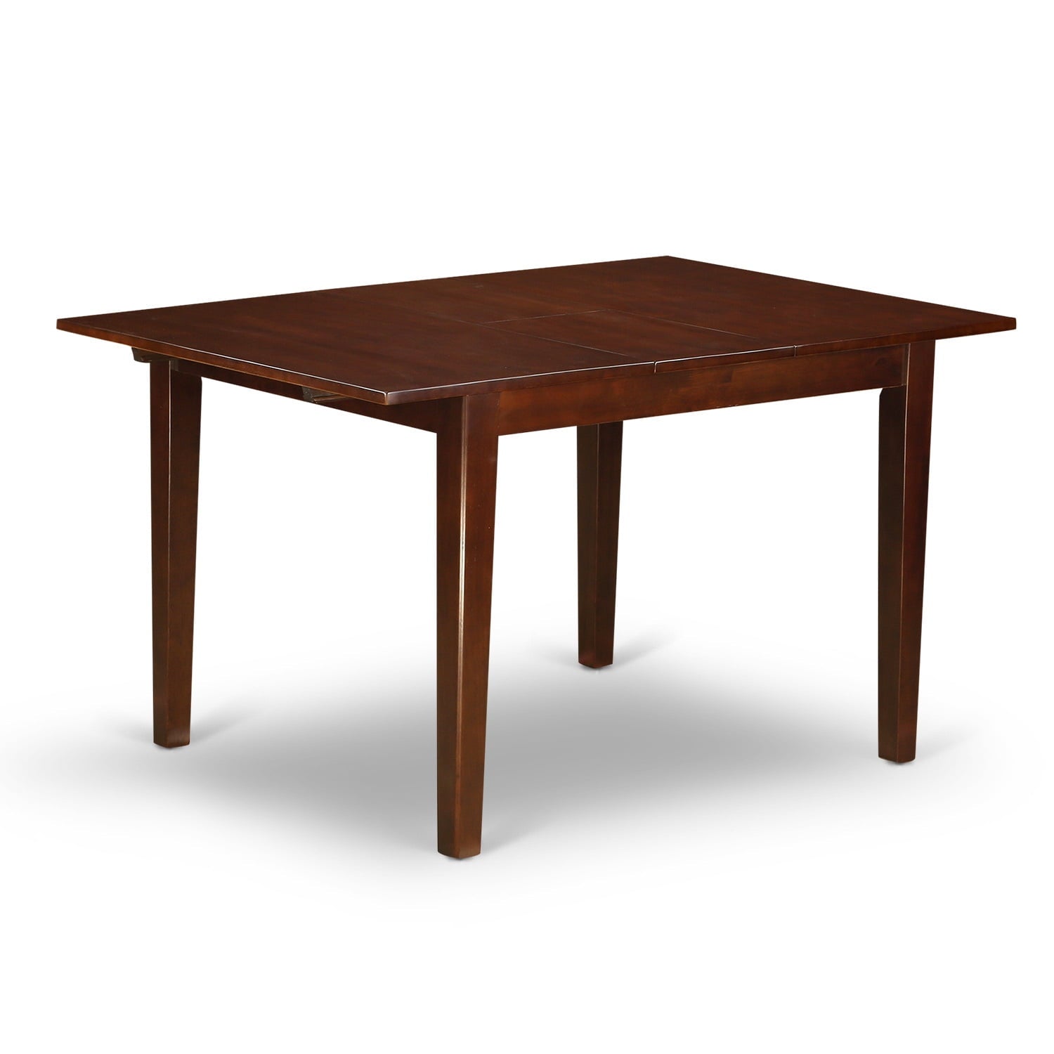 5-Piece Dinette Set - Solid Wood Dining Table & 4 Parson Chairs - Butterfly Leaf Table - Mahogany Finish