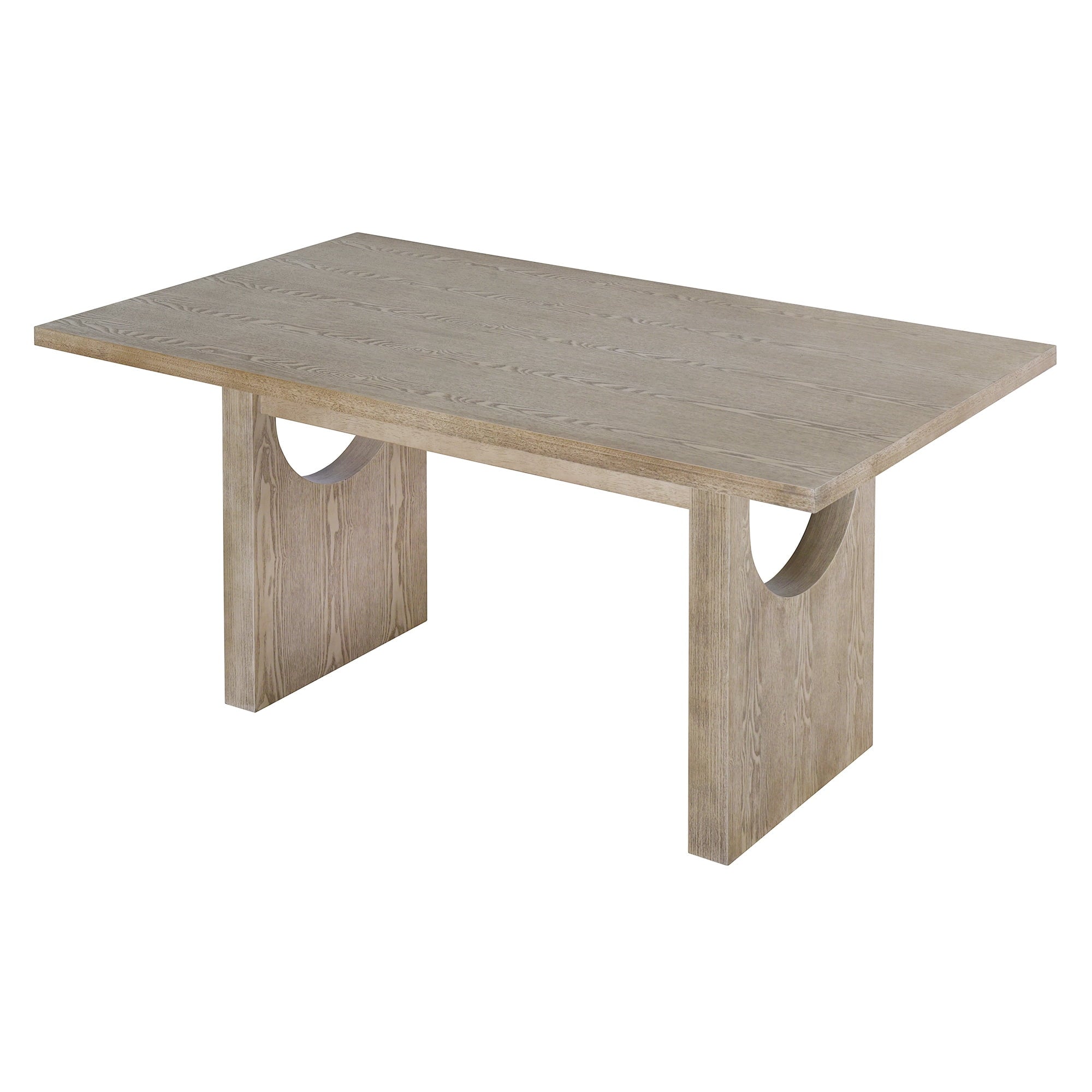 Harper & Bright Designs 7 Pieces Retro Dining Set for 6, Wood Rectangular Table with Designed Trestle Base and 6 Upholstered Chairs for Dining Room and Kitchen, Grey
