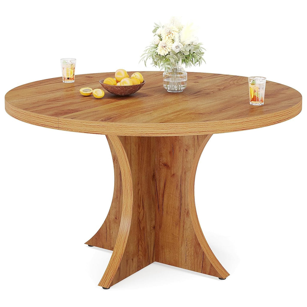 Modern Faux Marble Dining Table, 63 Rectangular 4-6 Seater Wood Table with Sturdy Base, Kitchen Living Room Dinner Table