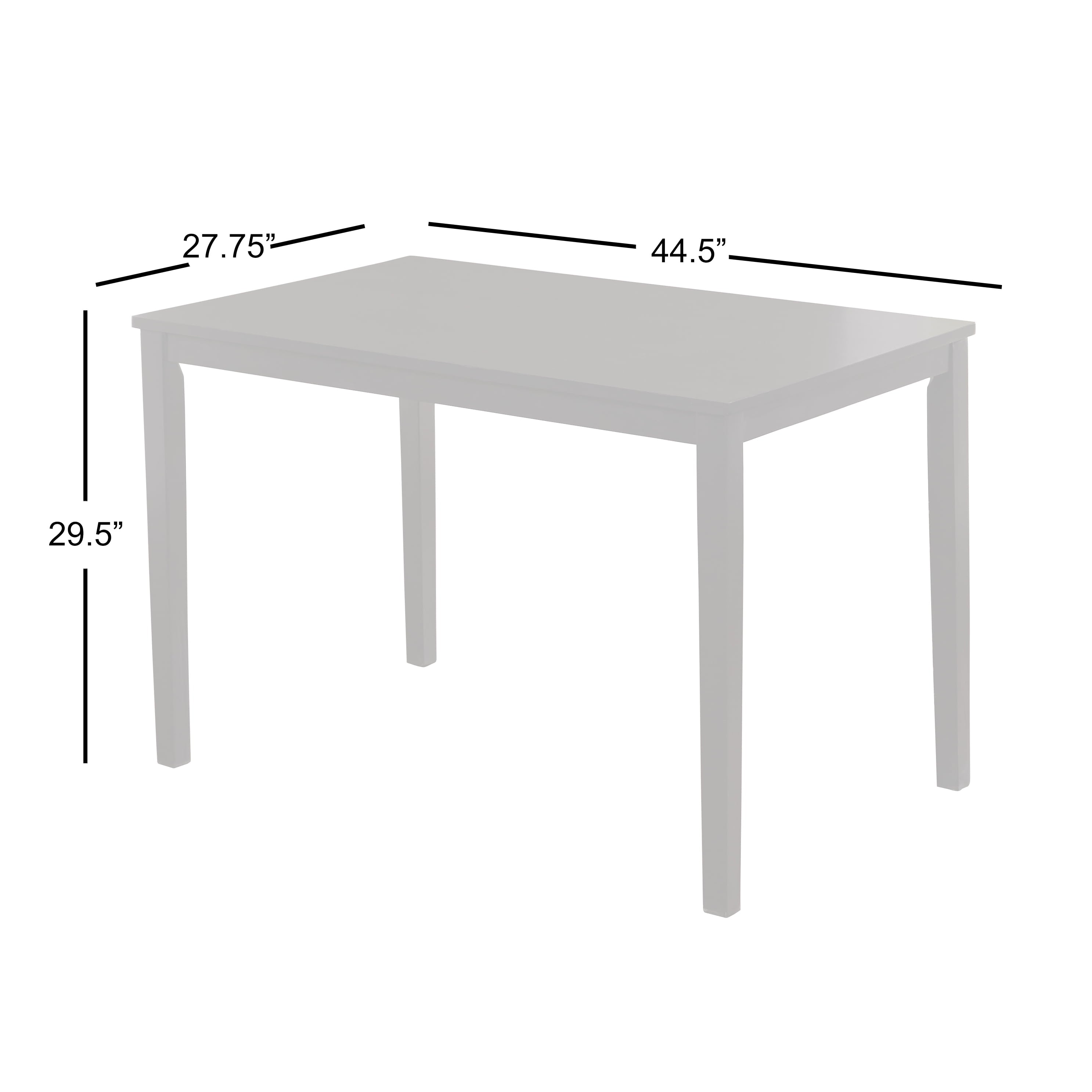 TMS Metropolitan 5-Piece Wood Farmhouse Upholsered Dining Set with Table and Chairs, White
