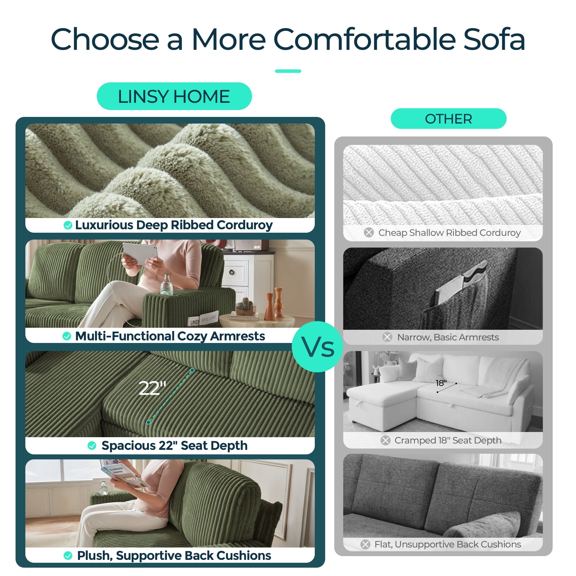 LINSY HOME L Shaped Sectional Couches for Living Room, Sleeper Sofa Bed with Reversible Storage Chaise, Pull Out Couch Bed with USB, Cup Holder, Black