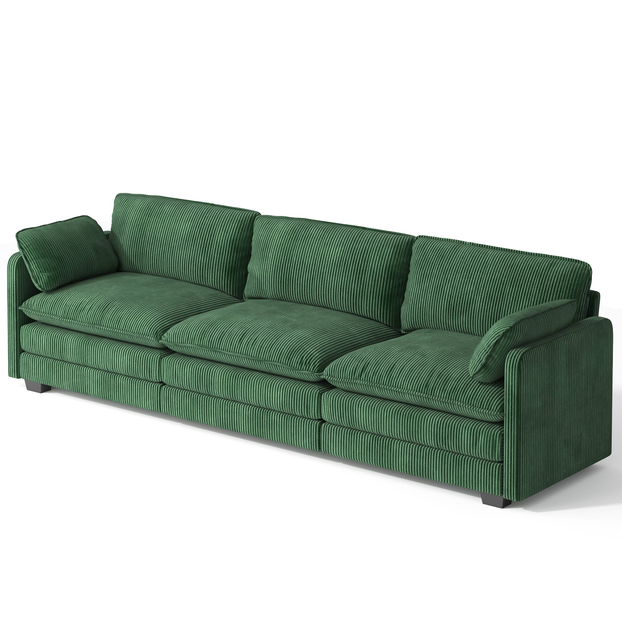 75’’ Cloud Couches for Living Room, Noelse L Shaped Modular Sofa with Deep Seats, 2 Seater Love Seat Couch with Removable Washable Corduroy Fabric for Living Room Bedroom and Apartment, Gray