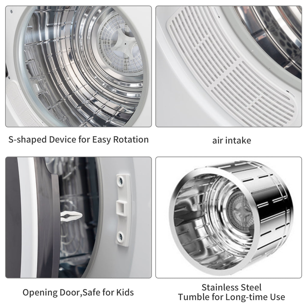 Ktaxon 3.5 cu. ft. Compact Electric Dryer, White