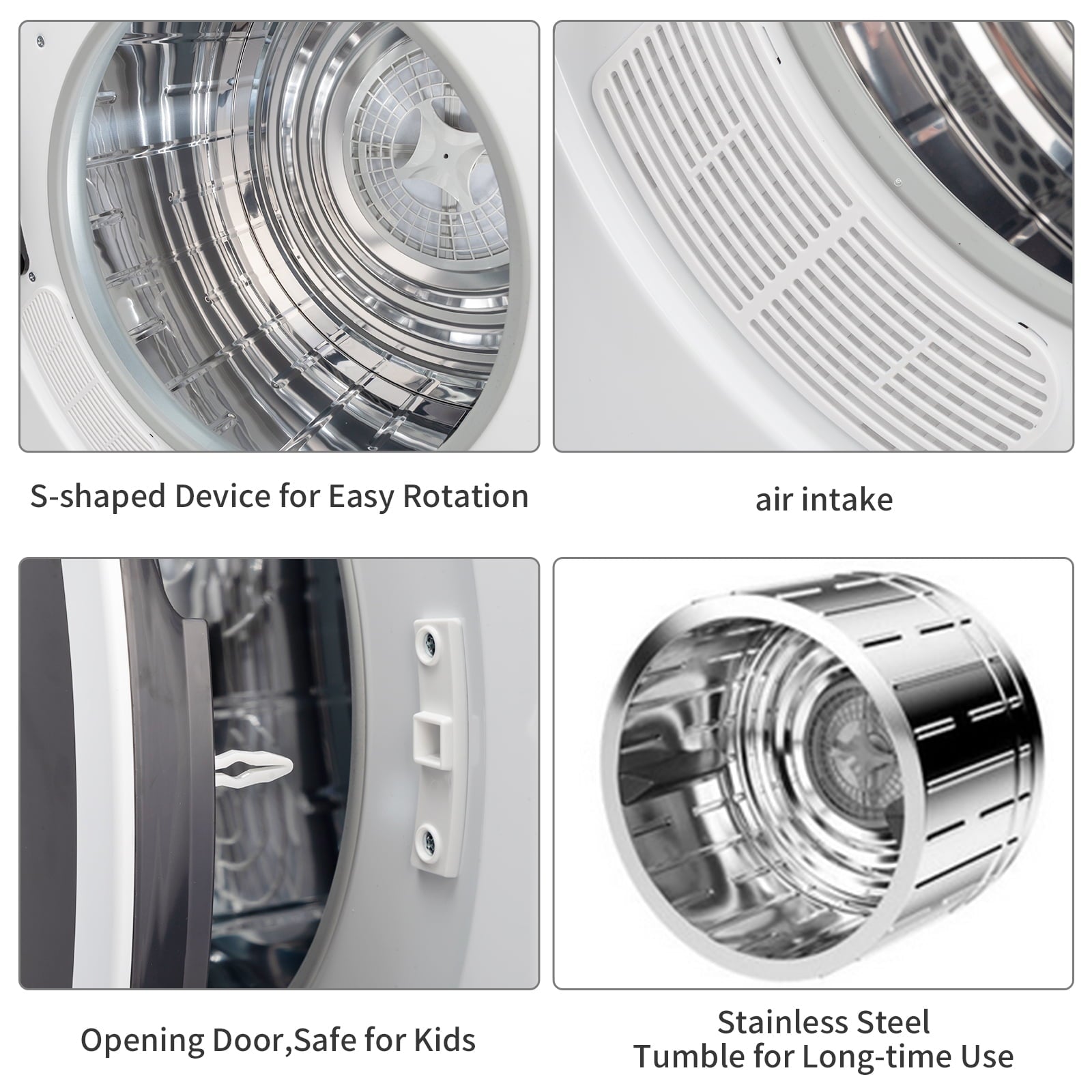Ktaxon 3.5 cu. ft. Compact Electric Dryer, White