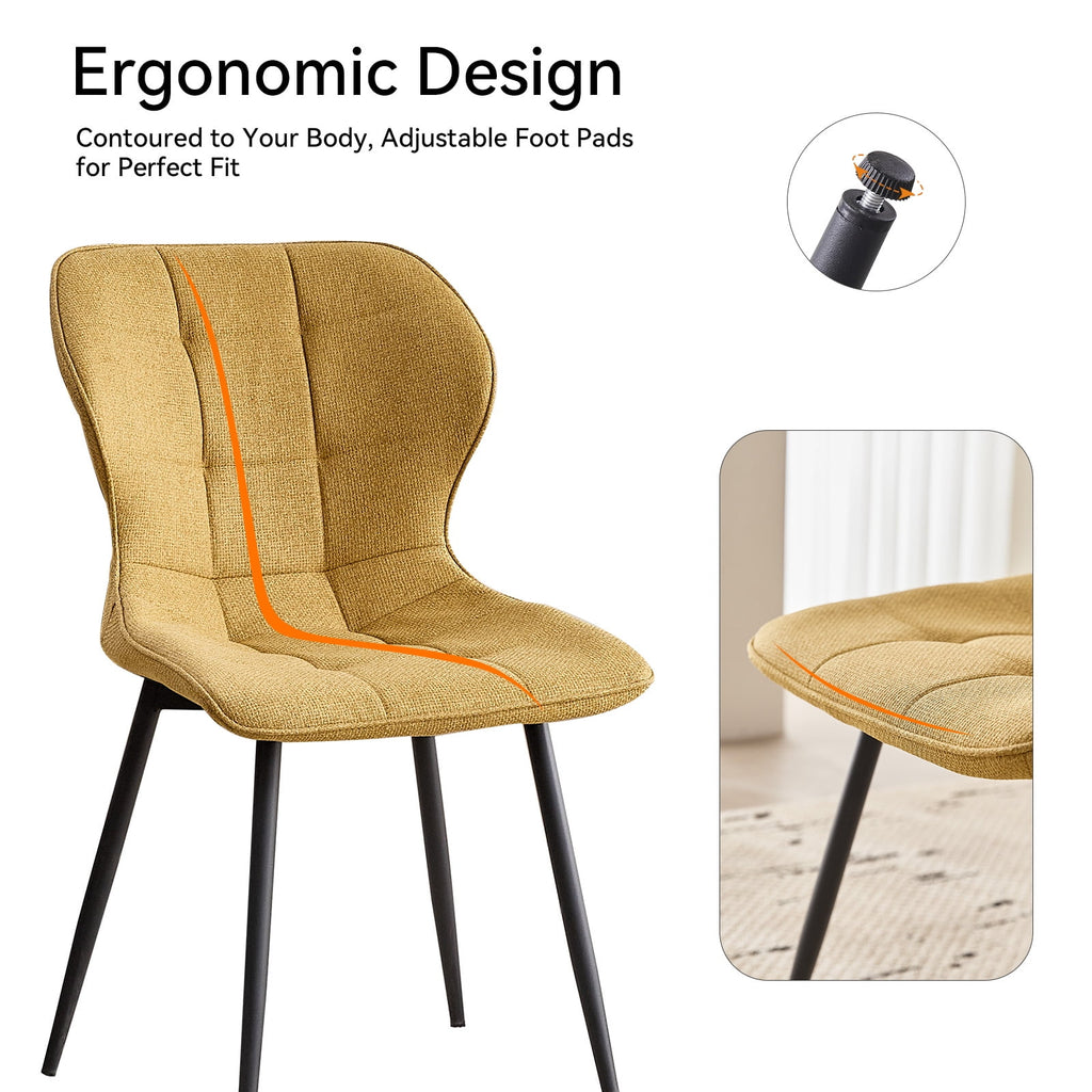 5 Piece 47'' Round Dining Table Chairs Set for 4, Farmhouse Oak Kitchen Table with 4 Boucle Mid Century Modern Dinning Room Chairs, Wood Dinner Table &Upholstered Chair Set of 4, Beige