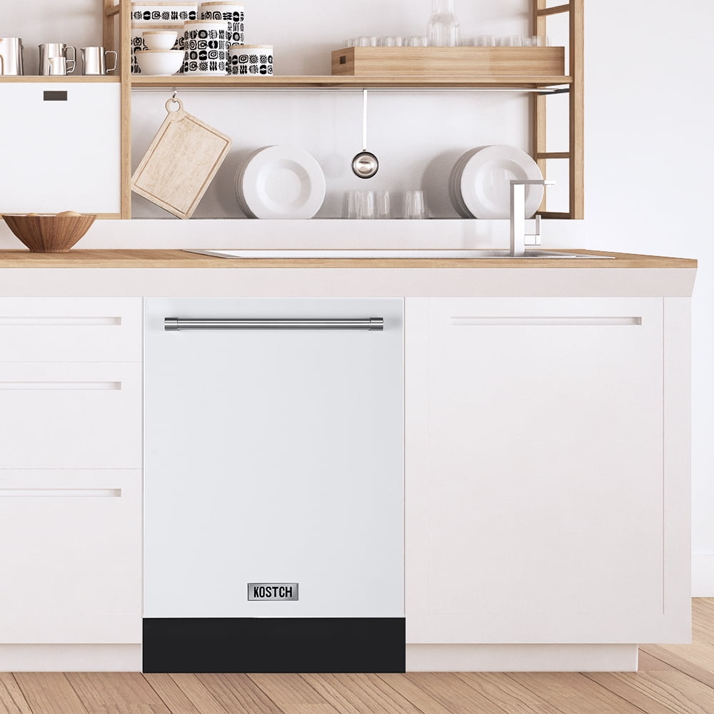 Large Capacity 24 inch Top Control Built-In Dishwasher with Third Rack – ENERGY STAR Certified, 47-dBA Ultra-Quiet, Stainless Steel (White)