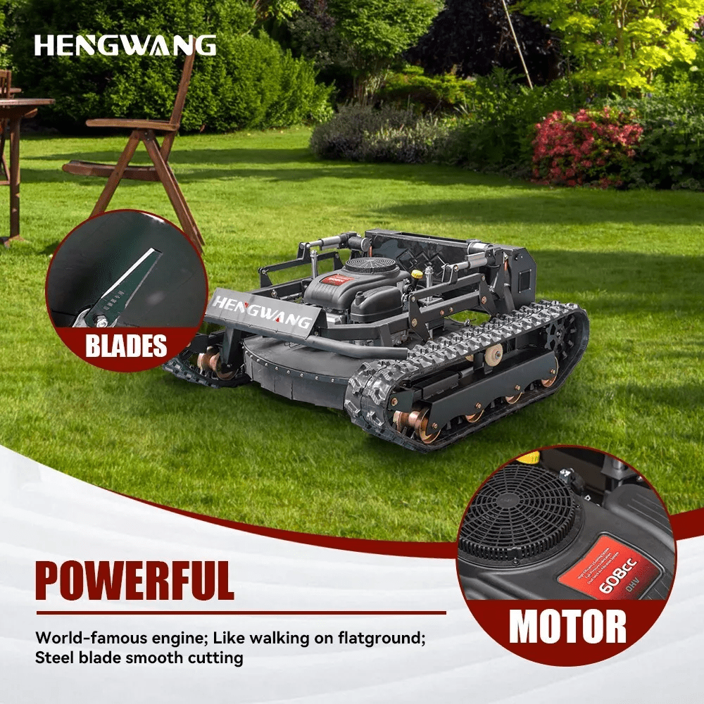 Robotic Lawn Mowers, Tracked, All-Terrain, Remote Control