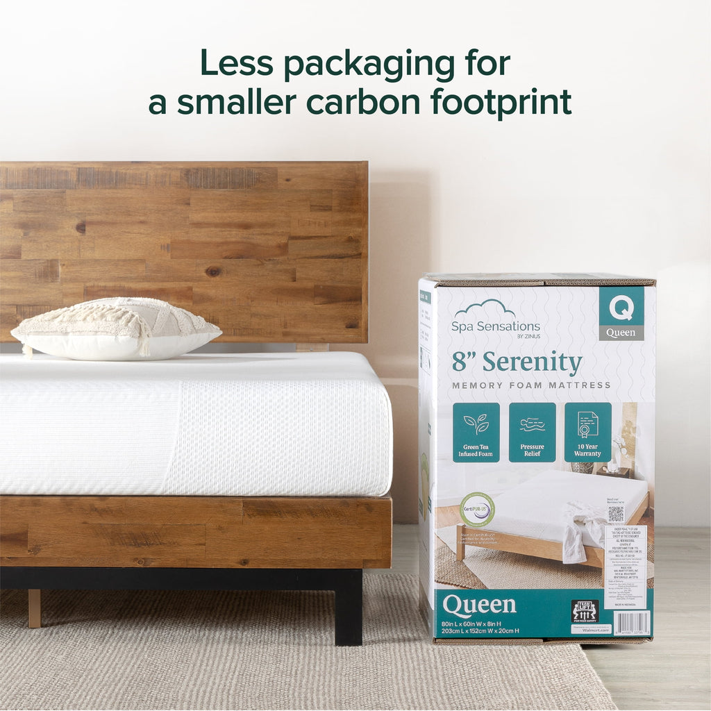 Zinus Spa Sensations Serenity 8 Memory Foam Mattress, Queen