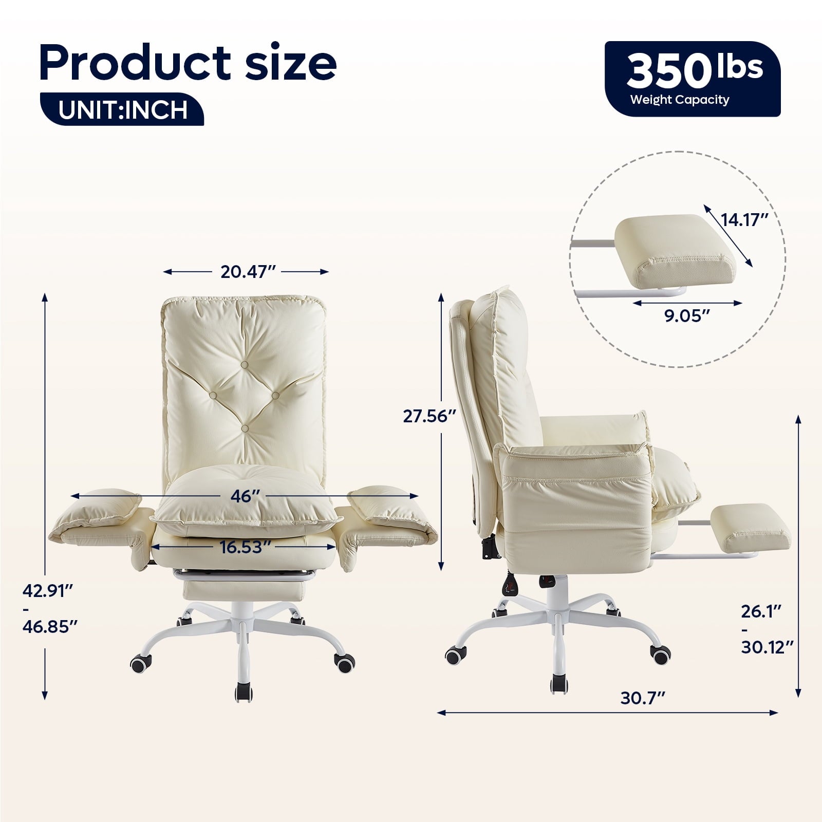 Bestier Big and Tall Executive Office Chair with Flip-up Arms for Adult, Wide Seat Ergonomic Computer Desk Chair,High Back Velvet Comfy Cross-Legged Office Chair with Footrest and Side Pockets, Black