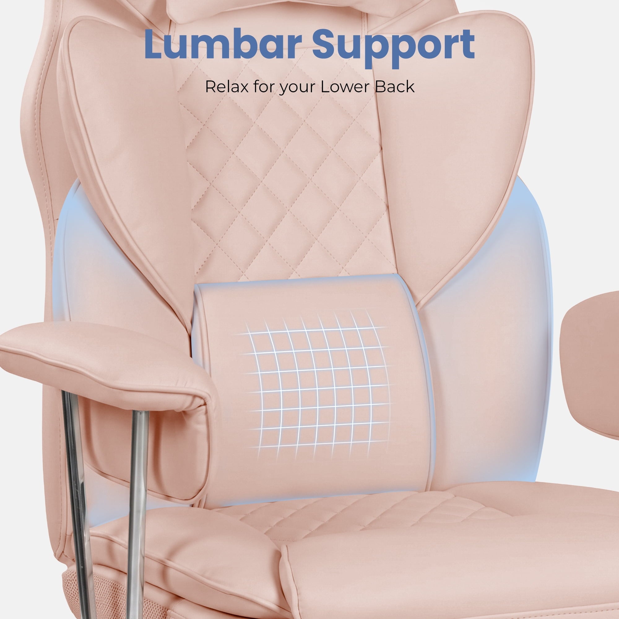 CELTOSS Executive Office Chair 400LBS, High Back Computer Chair with Arms and Footrest, Ergonomic Desk Chair with Lumbar Support, 90–135° Reclining Office Chairs for Home Work, Fabric Blue