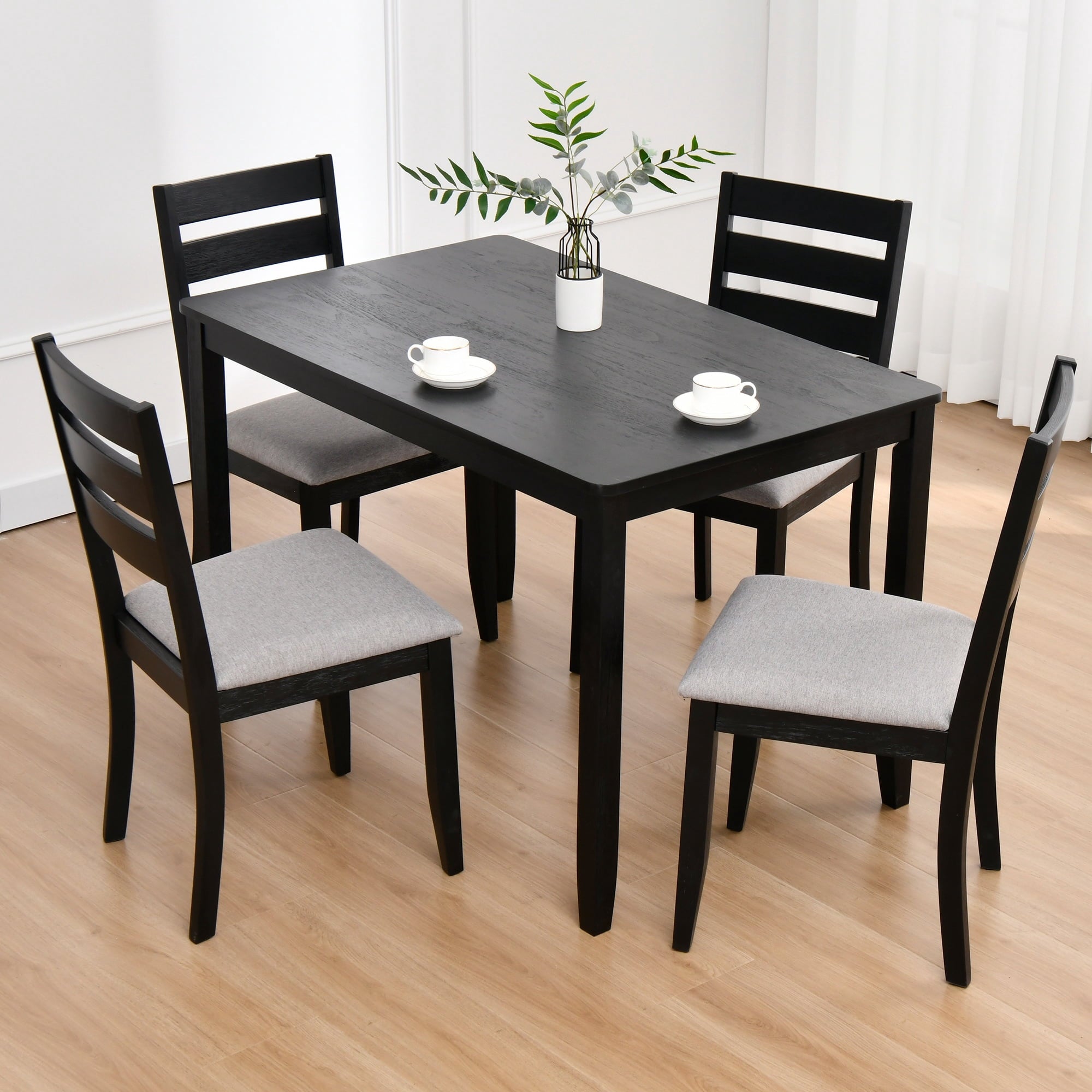Duhome Dining Table Kitchen Dining Table Solid Wood Rectangular Table for Kitchen Dining Room Livingroom Restaurant, Caramel