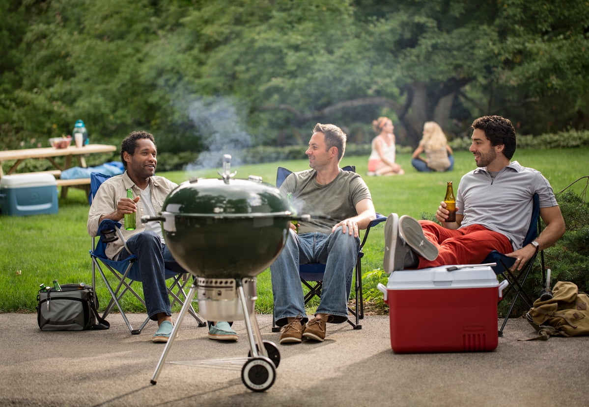 Weber Original Charcoal Grill, 22 Inch Premium Kettle Charcoal Grill, Black