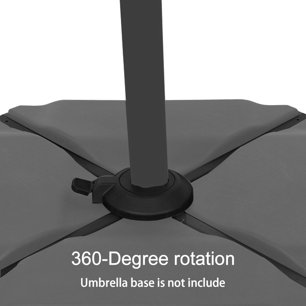 Abba Patio 11’ Vienna Offset Hanging Outdoor Cantilever Patio Umbrella, Beige