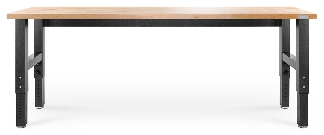 GLADIATOR 8' ADJUSTABLE HEIGHT HARDWOOD WORKBENCH