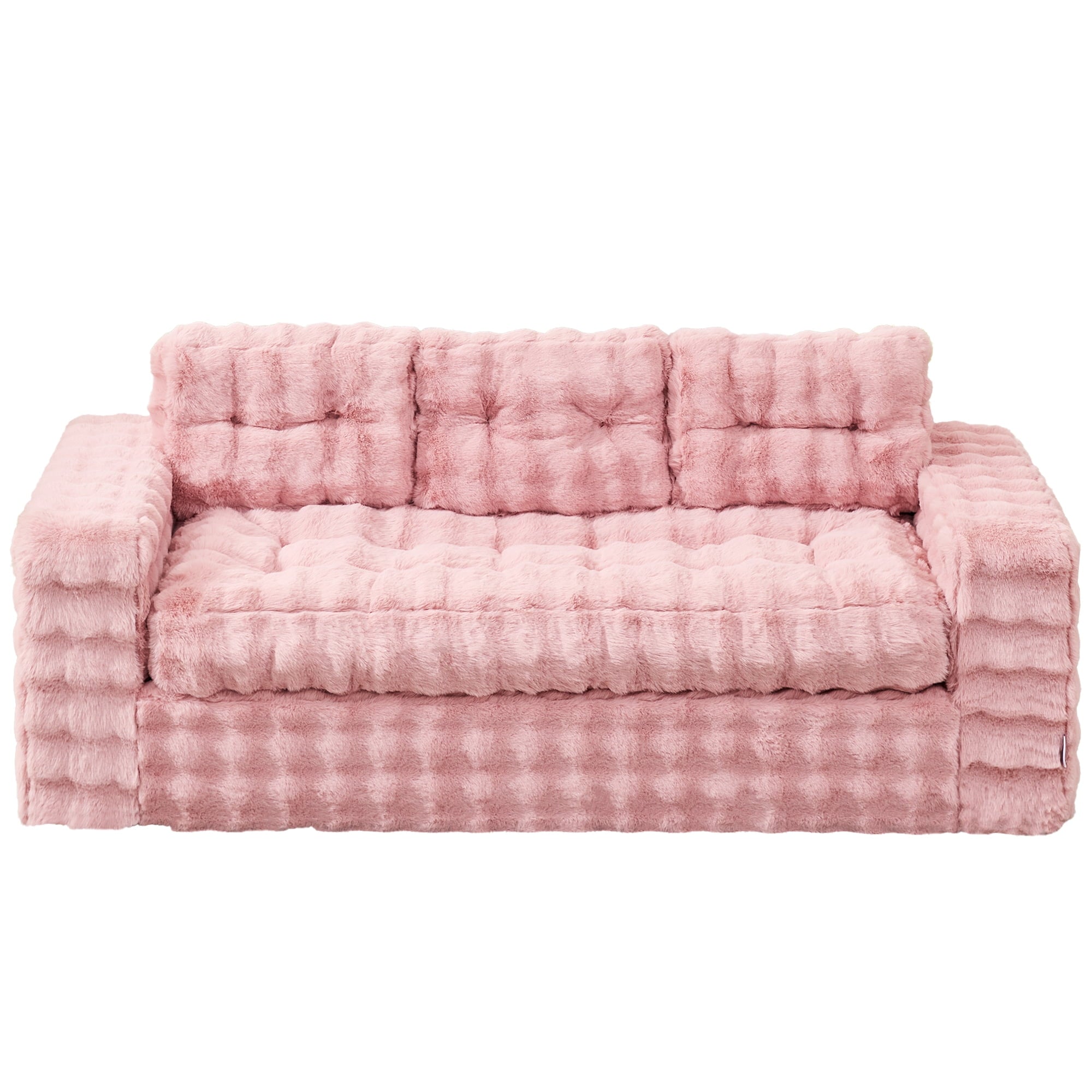 Hobestluk 3-Seater Sofa Boneless Couch with Tufted Button Design 2 in 1 Comfy Cloud Couch Oversized Sofa for Living Room Bedroom Apartment or Office (Grey, 3 Seater)