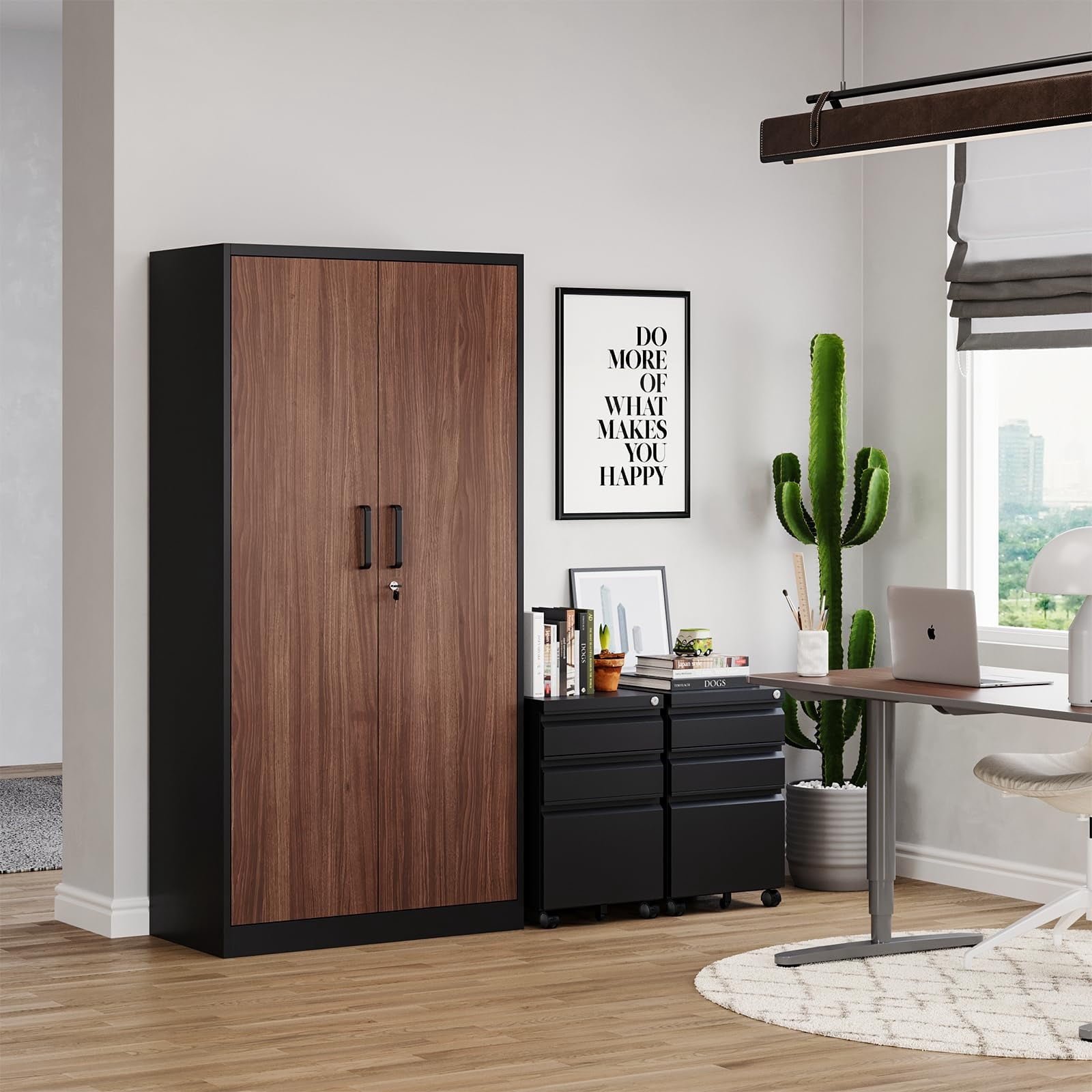 STANI Metal Wardrobe Closet with Hanging Rod, 72 White Armoire Wardrobe Cabinet with Adjustable Shelves, Clothes Storage Organizer Cabinets for Bedroom, Bathroom, Office