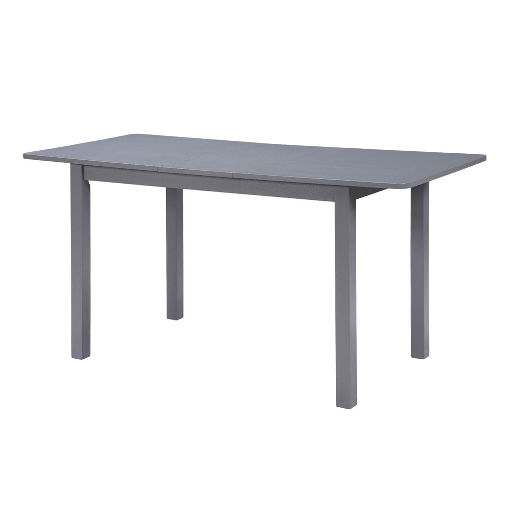 Lisonu 59 Extendable Dining Table, Modern Black Wooden Kitchen Table for 4-8 People, Space-Saving Expandable Table for Dining Room, Home Office & Small Living Spaces